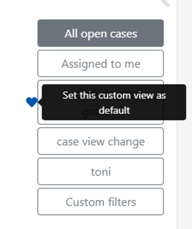 default view or filter