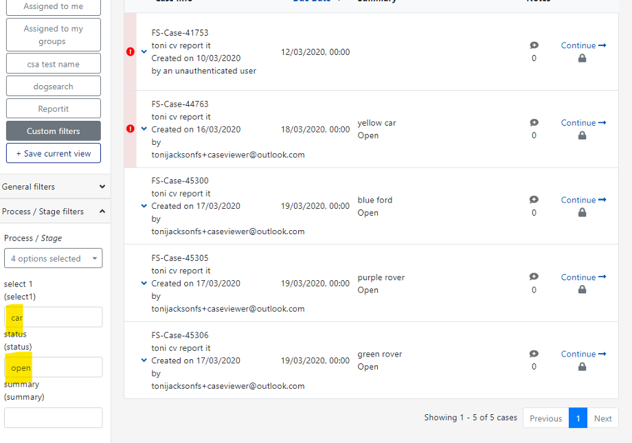 reduced search results