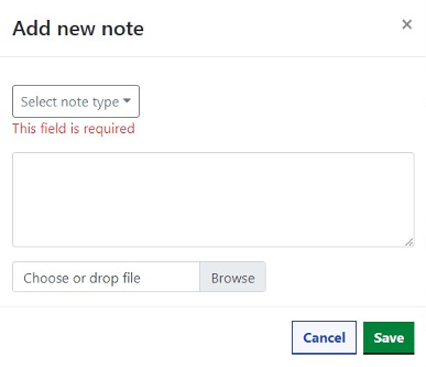 select note type