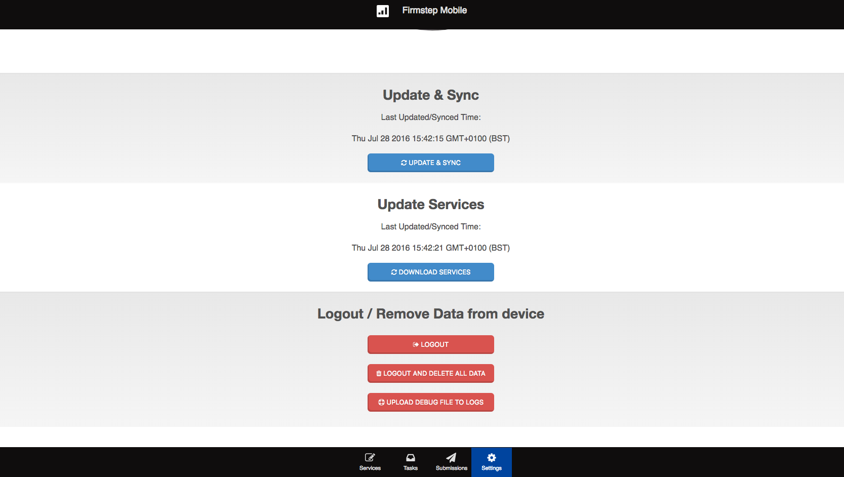 update & sync
