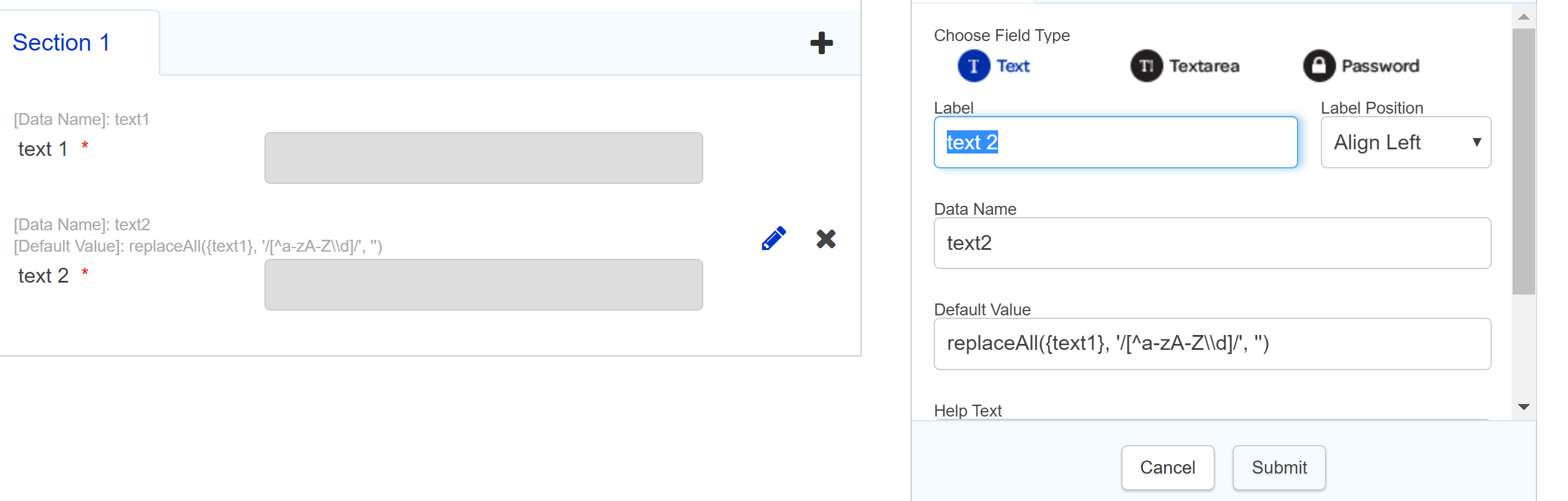 using regex