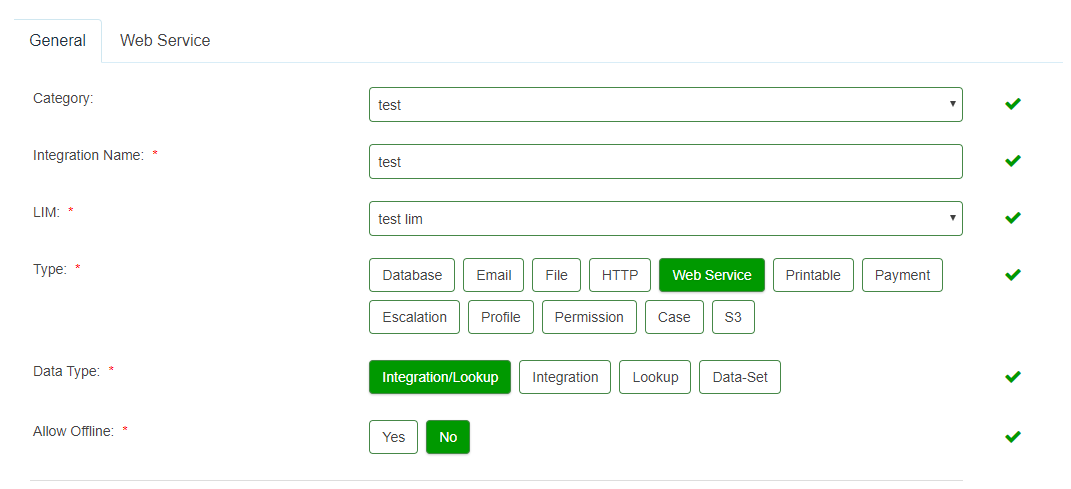 integrations settings