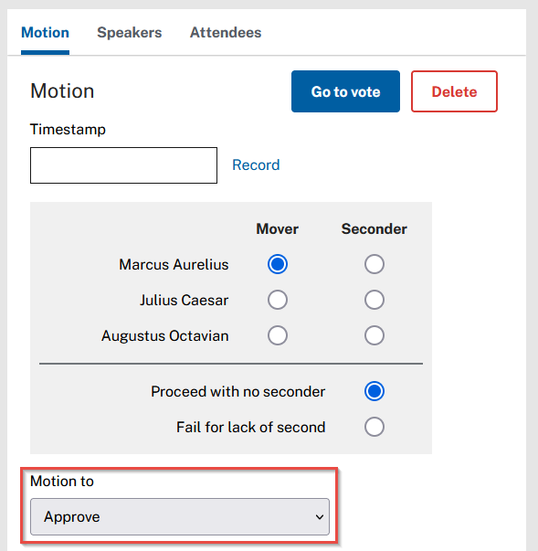 Creating a Motion in LiveManager Web | Granicus Support