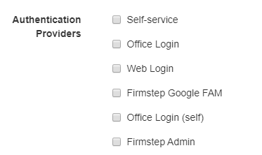 Authentication types