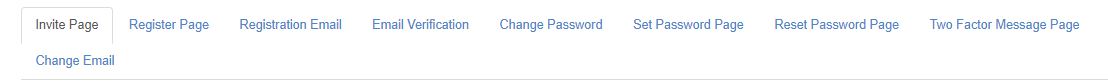 Account page, content customisation and translation