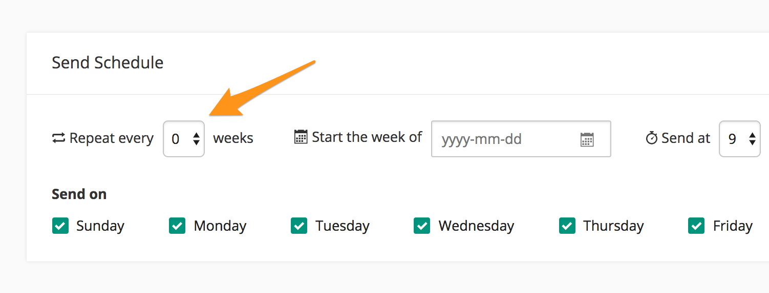 Non-recurring drip campaign