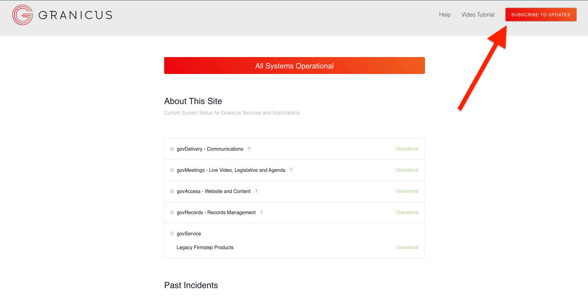 govService System Status and Platform Announcements | Granicus Support