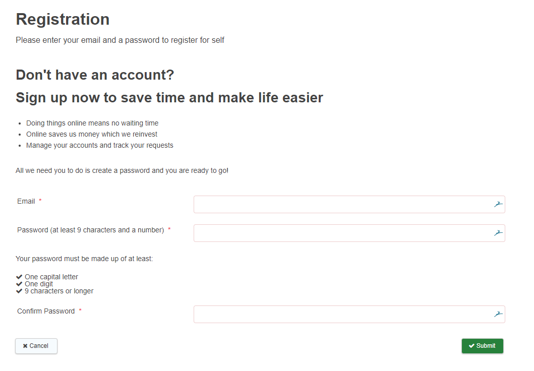 Registration Screen 2