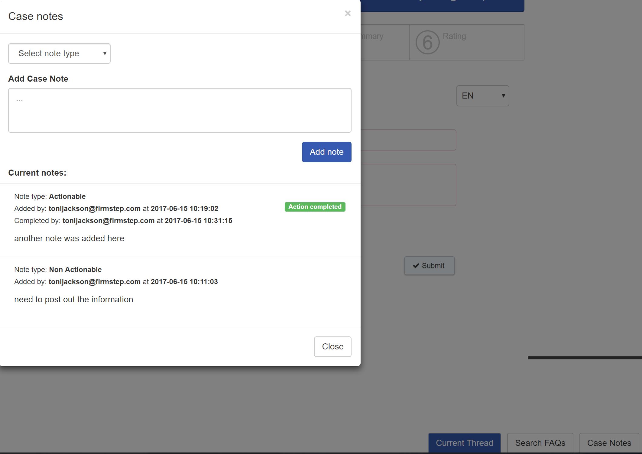 Case Notes | Granicus Support