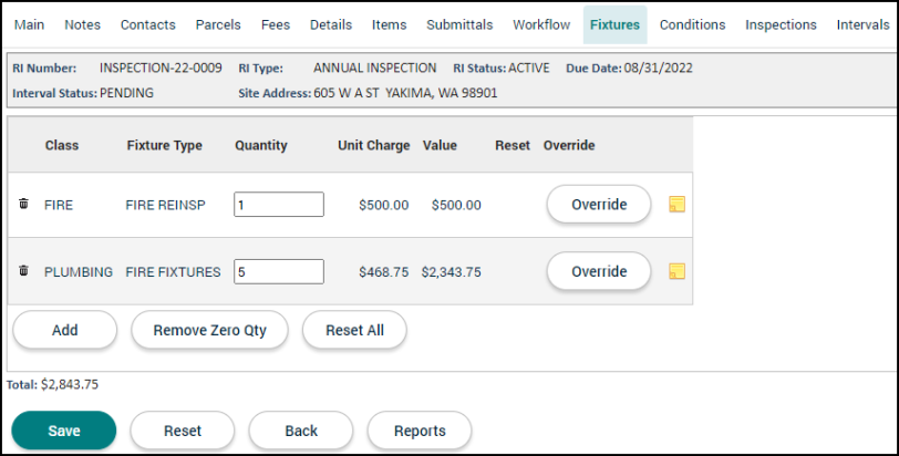 Recurring Inspection Tabs | Granicus Support