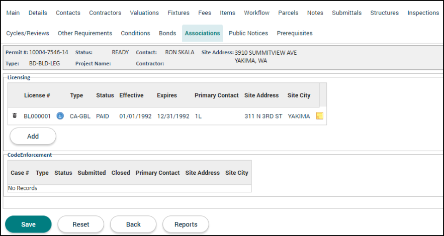 Permit Tabs | Granicus Support