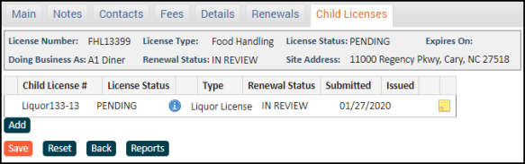 Licensing: Child Licenses Tab | Granicus Support