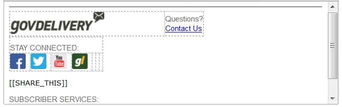 Simple Social Footer editor.