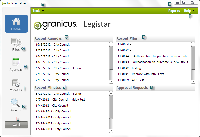 Navigating the Legistar Home Interface Granicus Support