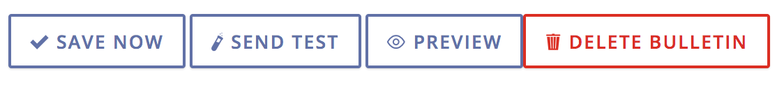 Image of the preview buttons at the top of the bulletin editor