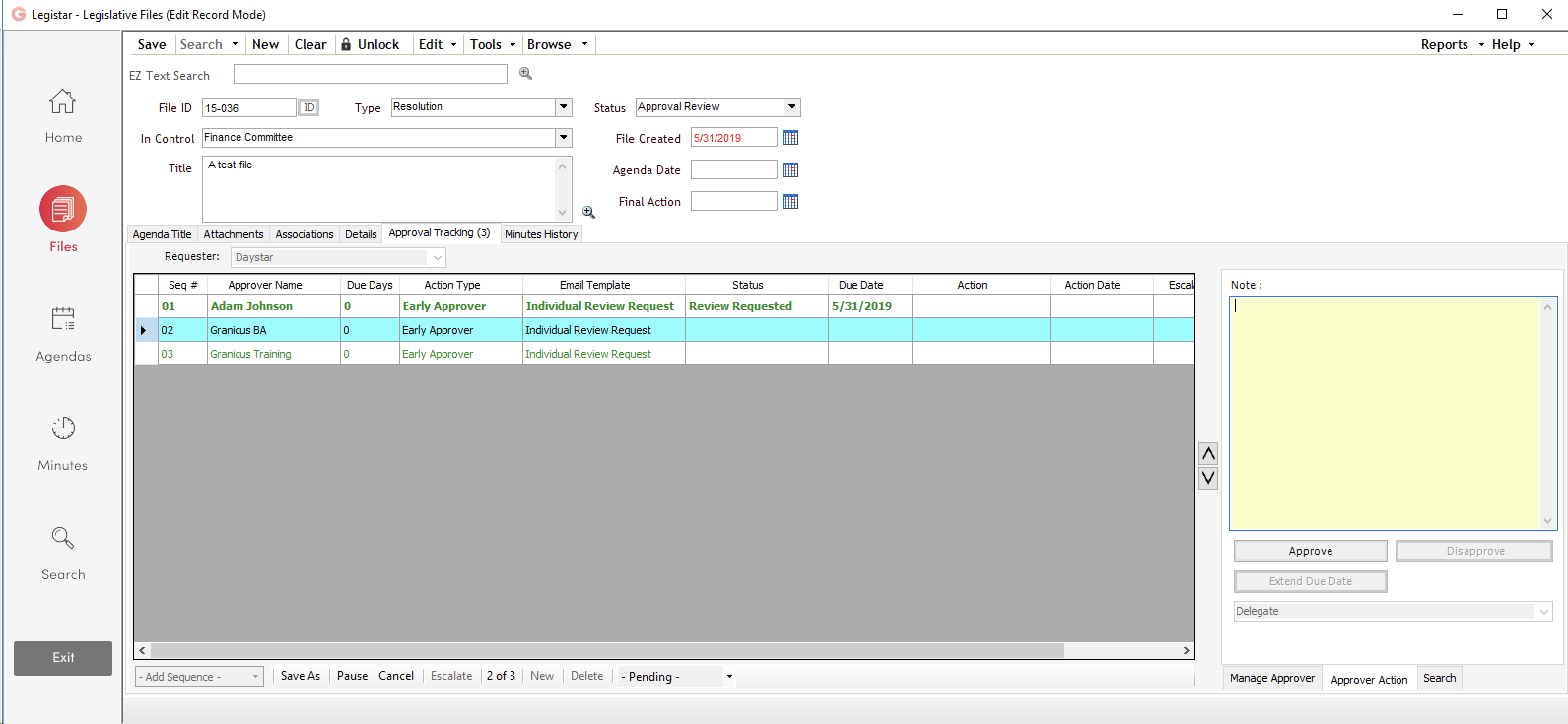 How to use Early Approvers in Legistar and Insite Granicus Support
