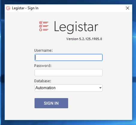 legistar login screen