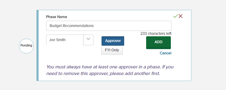 approval workflow phase