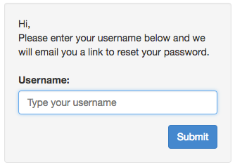 username field