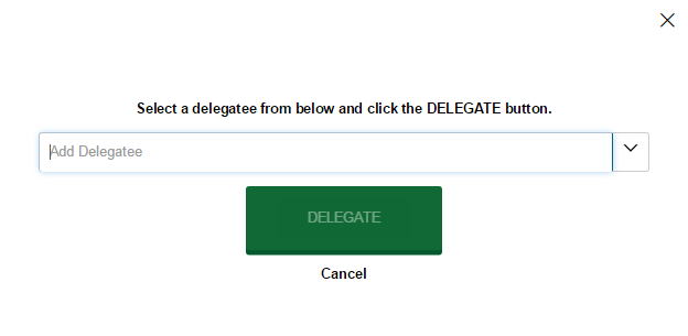 delegate drop-down menu