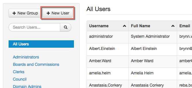 Granicus Platform: Creating a User | Granicus Support