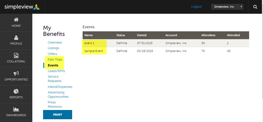 Simpleview CRM New Features and Resources: Dec. 20, 2016 | Granicus Support