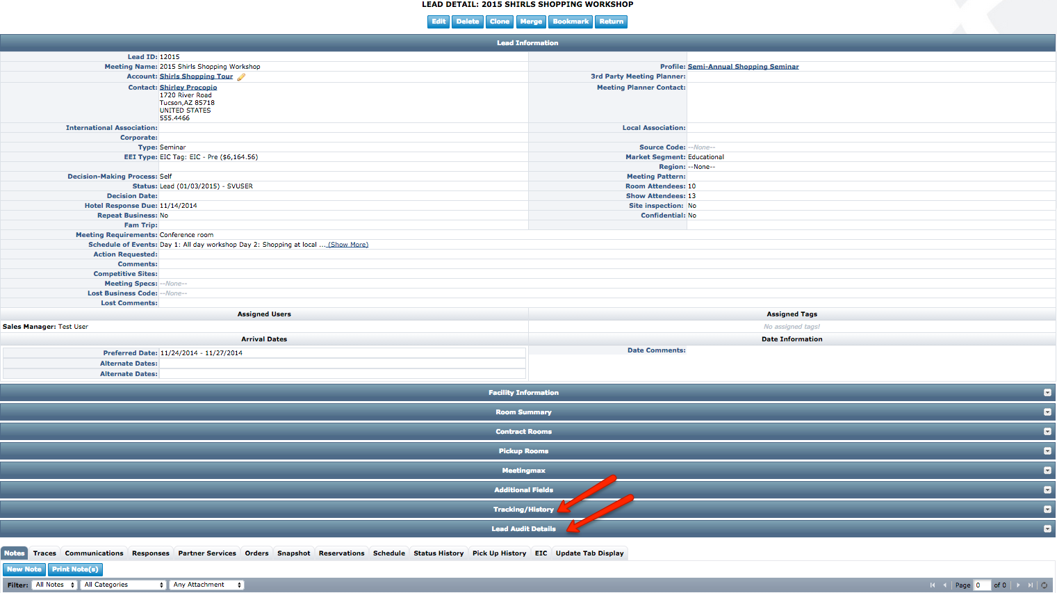 Lead Audit Details & Tracking History | Granicus Support