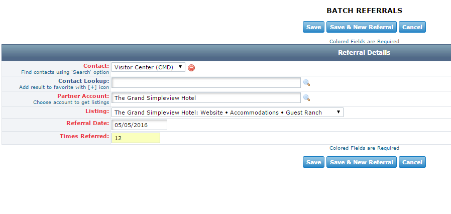 Visitor Services: Batch Referral Tool | Granicus Support