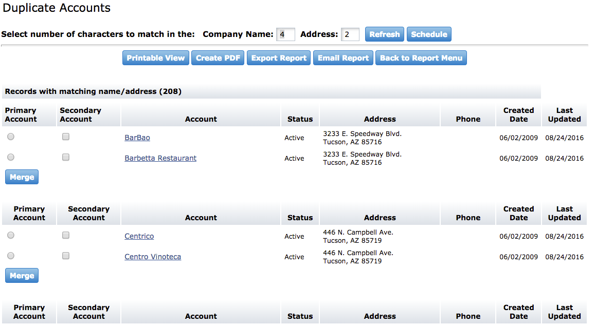 Standard Reports: Account Duplicate Report | Granicus Support