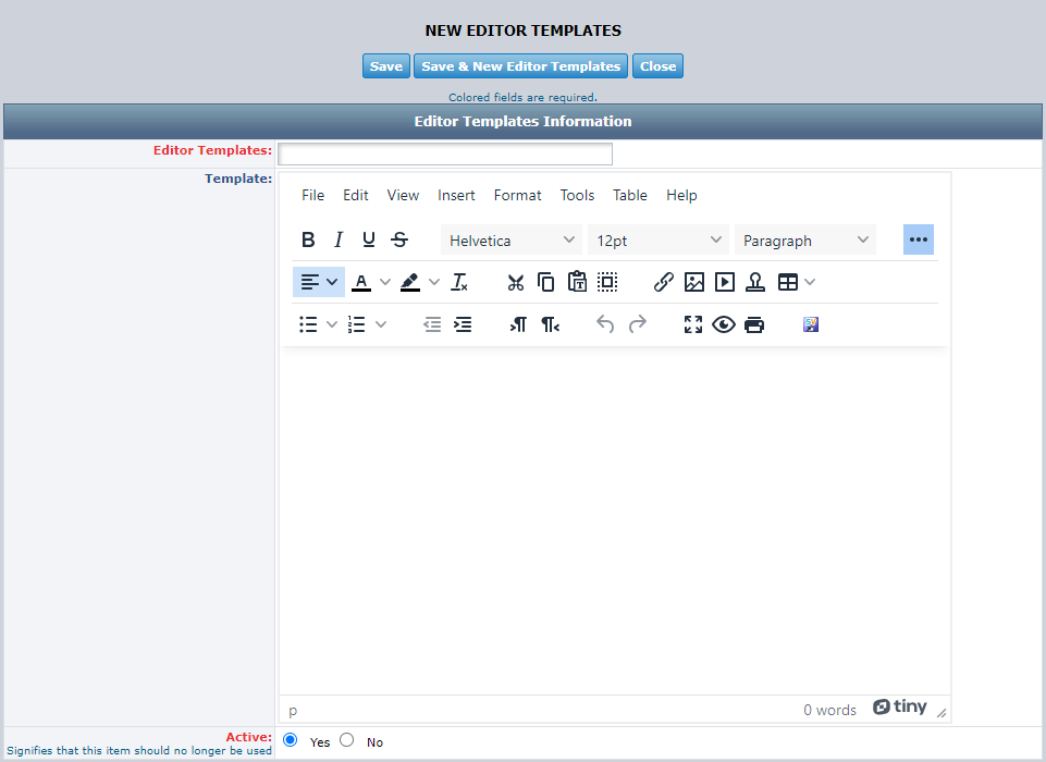 Admin: Merge & Editor Templates | Granicus Support