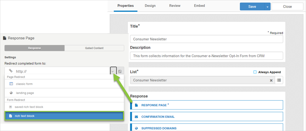 Connecting Act-On to your Simpleview CRM Form Builder | Granicus Support