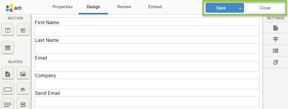 Connecting Act-On to your Simpleview CRM Form Builder | Granicus Support
