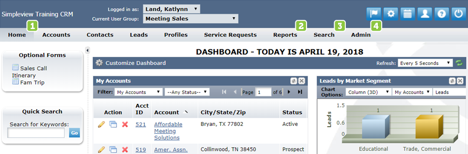 Navigating Your Simpleview CRM Interface | Granicus Support