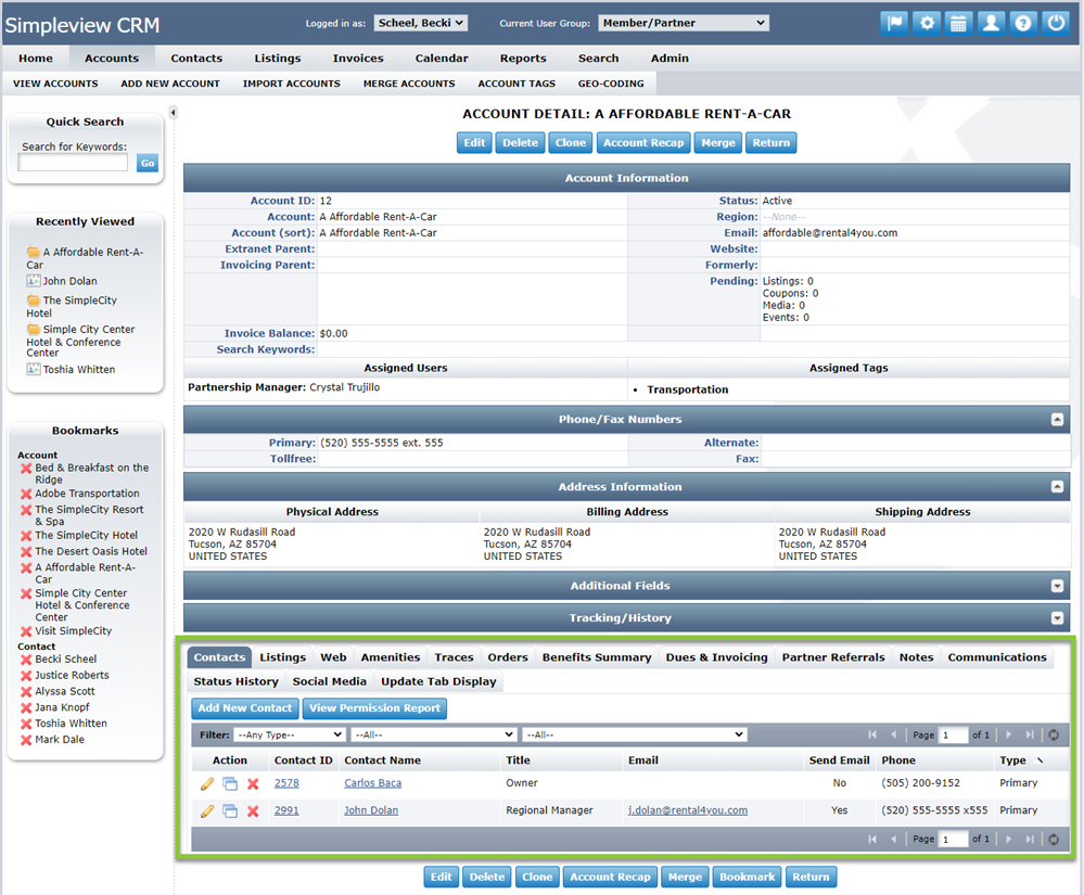 Member/Partner: Creating New Contacts | Granicus Support