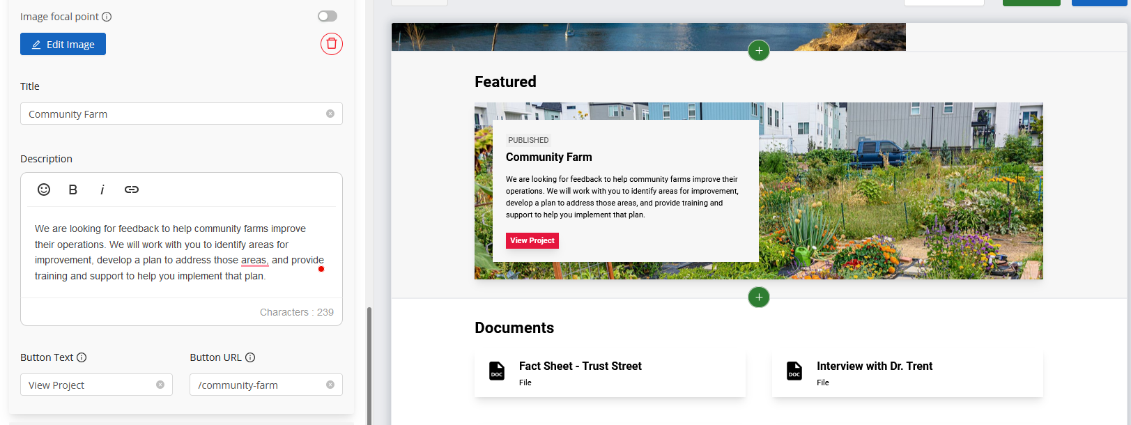 Homepage Section Content Settings | Granicus Support