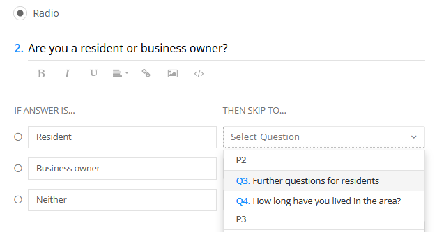 Use Skip Logic in Surveys | Granicus Support