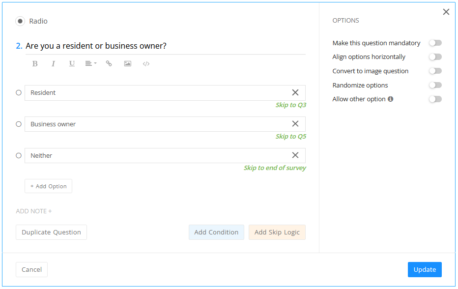 Use Skip Logic in Surveys | Granicus Support