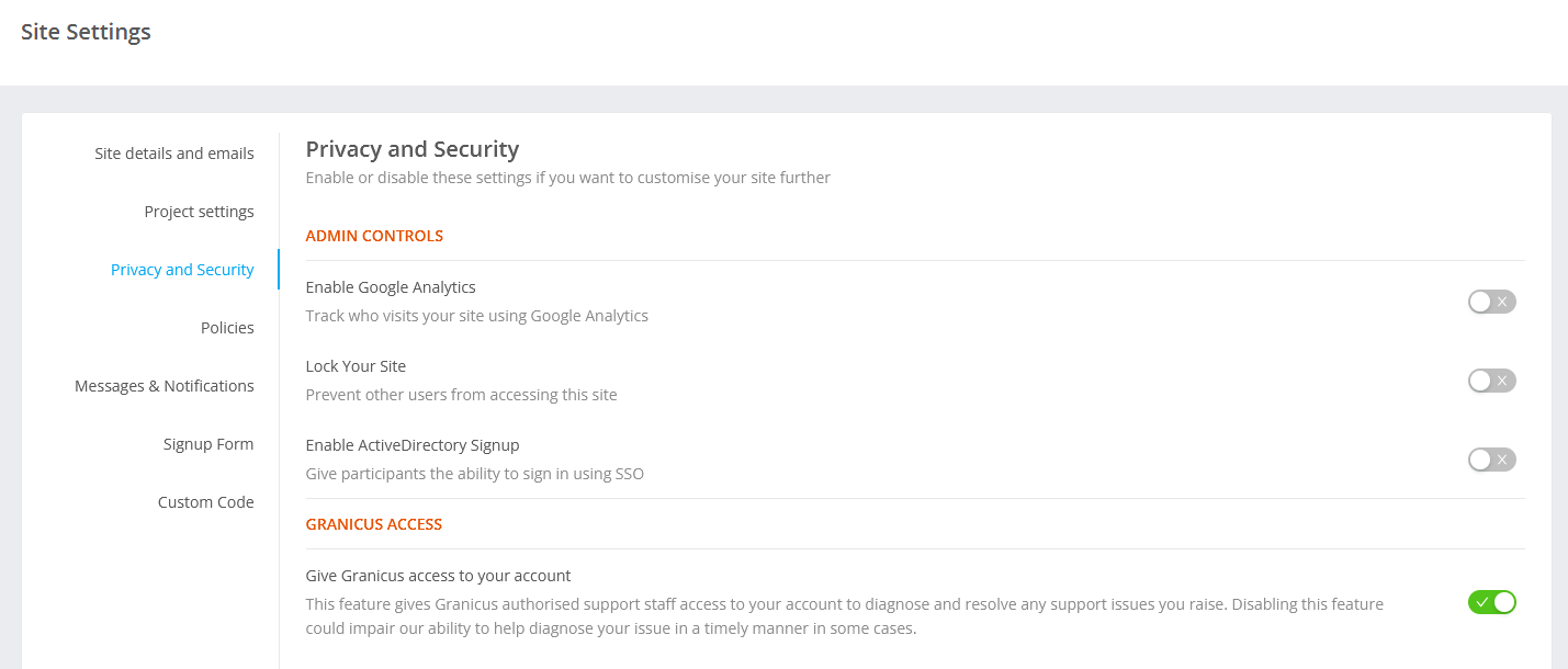 Allow Granicus Support to Access Your Site | Granicus Support