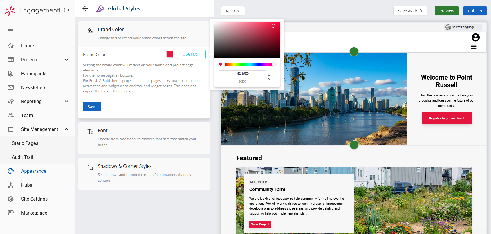 About the Appearance Editor | Granicus Support