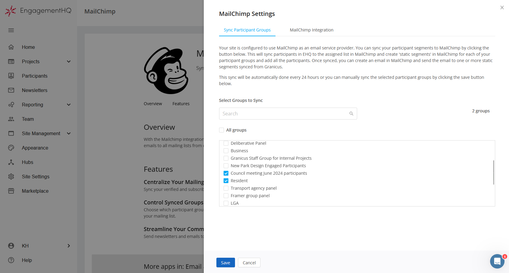 Set Up Mailchimp Integration | Granicus Support
