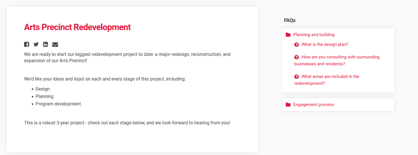 Display FAQs on Your Project | Granicus Support