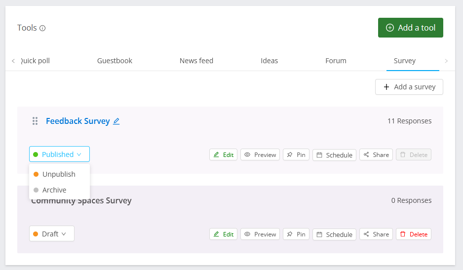 Using the Tools Tab | Granicus Support