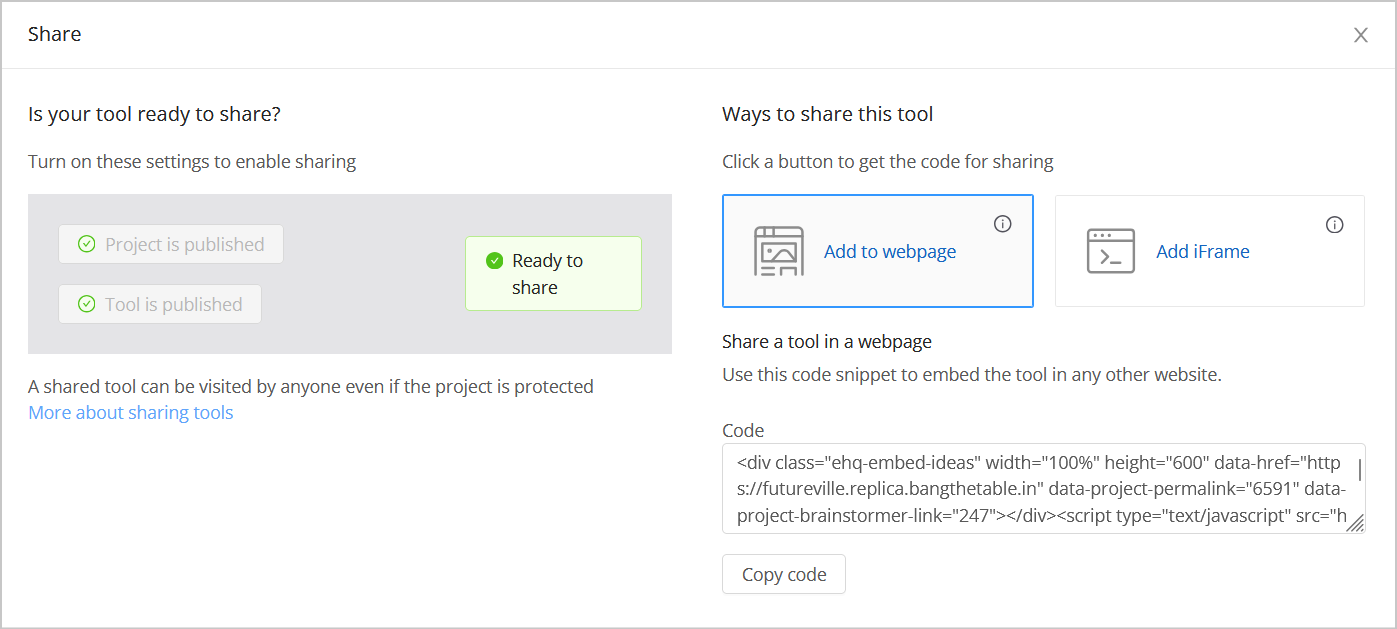 Add Ideas Using the Tool Builder | Granicus Support