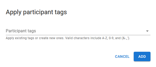 Add or Remove Participant Tags | Granicus Support