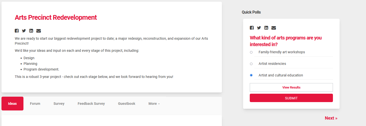 Display a Quick Poll as a Widget | Granicus Support