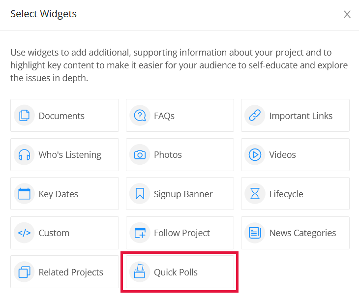 Display a Quick Poll as a Widget | Granicus Support