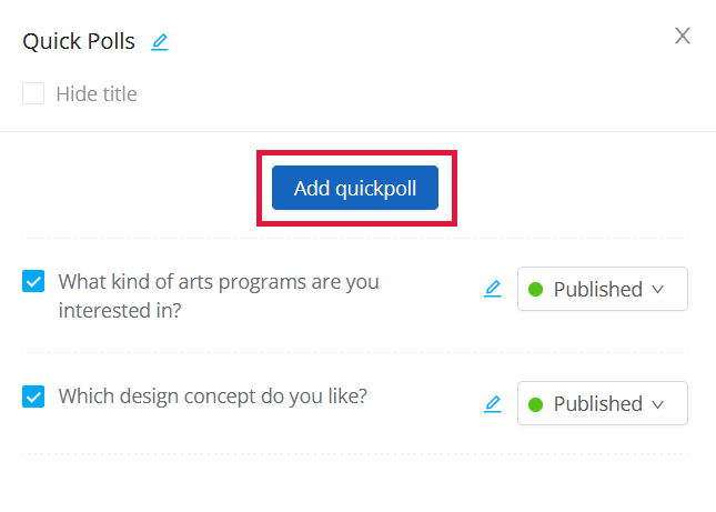 Display a Quick Poll as a Widget | Granicus Support