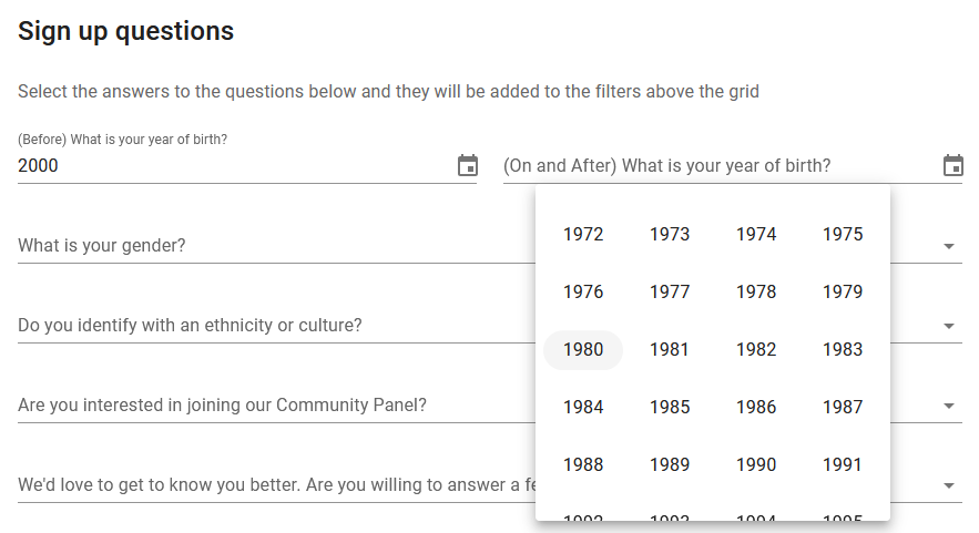 Use Signup Questions to Filter Participants | Granicus Support
